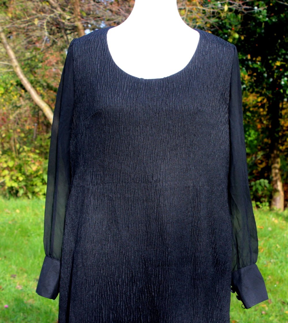 schwarzes True Vintage Cocktailkleid, Abendkleid, DIY Unikat, ca. Größe 42-44