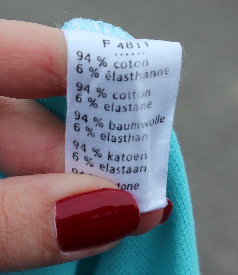 türkises Poloshirt von Lacoste, Größe 34