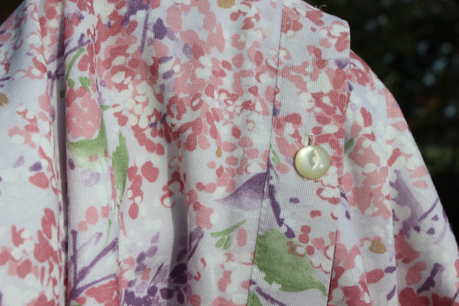 hell lila True Vintagekleid mit Blumenmuster, Finn Karelia, Größe 46