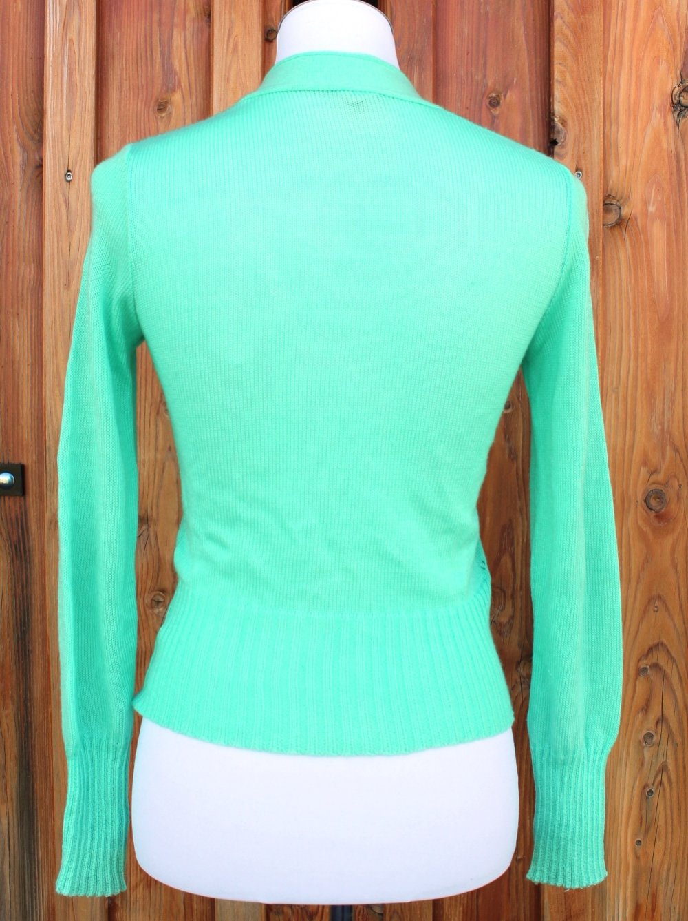 mintgrüne True Vintage Weste, Elcoseta, ca. Größe 34-36, Rockabilly, 1950er