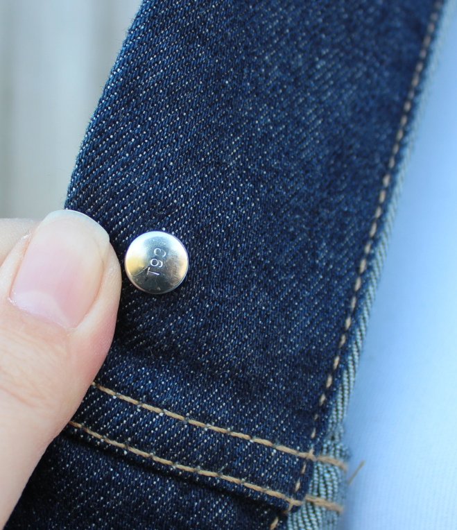 dunkelblaue True Vintage Levis Jeansjacke, Oversized Trucker Jacket, Unisex, passt bis Größe 48