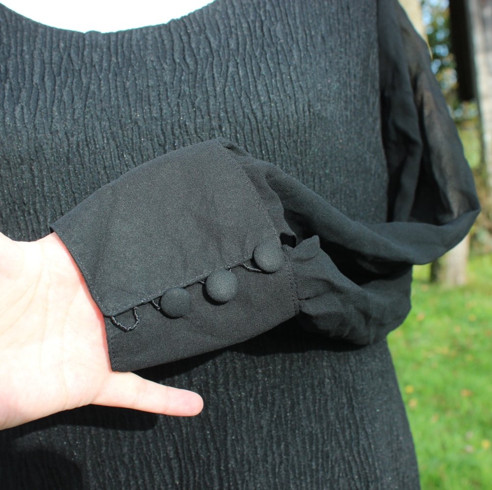 schwarzes True Vintage Cocktailkleid, Abendkleid, DIY Unikat, ca. Größe 42-44