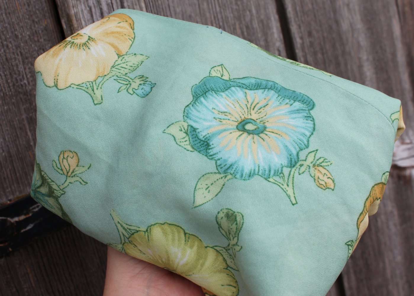 mintgrünes True Vintagekleid mit Blumenmuster, ca. Größe 36, Einzelstück, 1950er, Rockabilly 