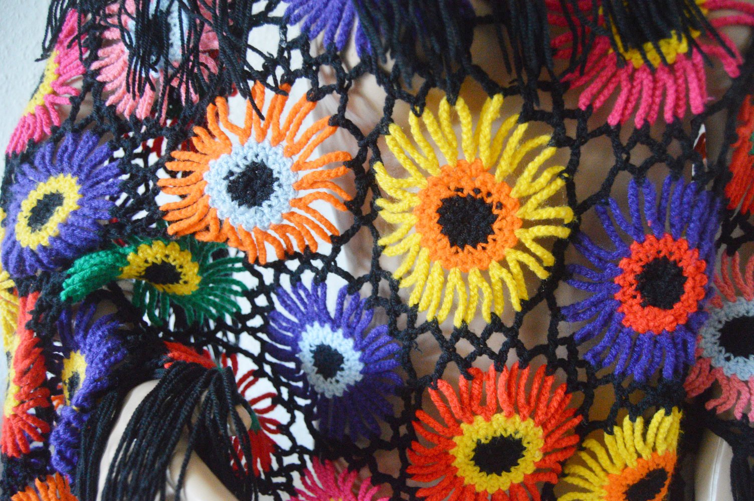 Selbstgestricktes Tuch vintage Erbstück