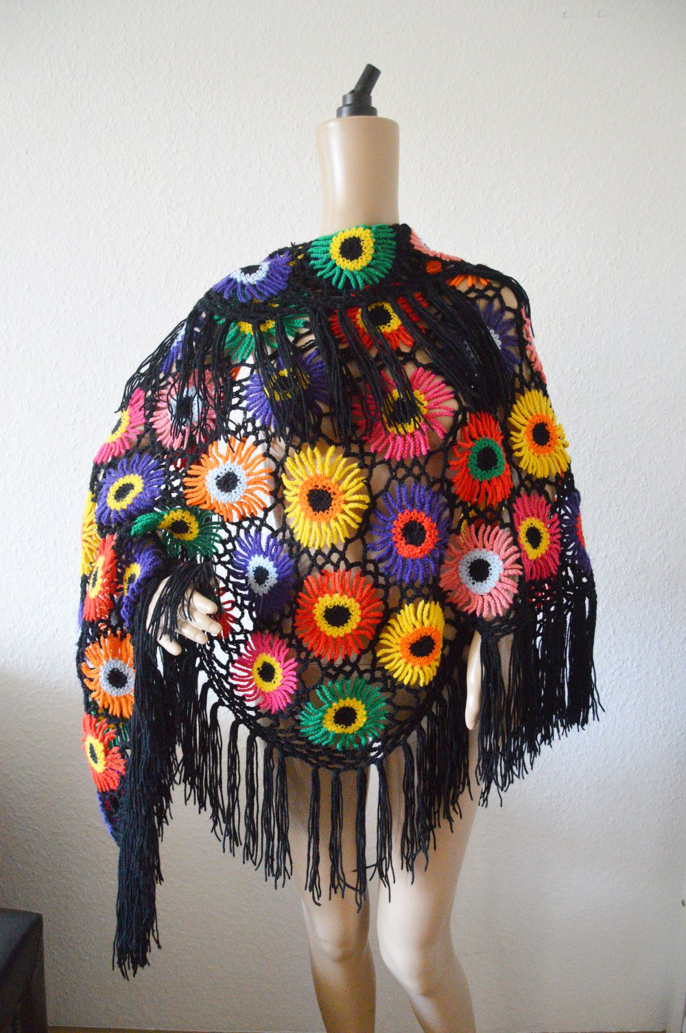 Selbstgestricktes Tuch vintage Erbstück