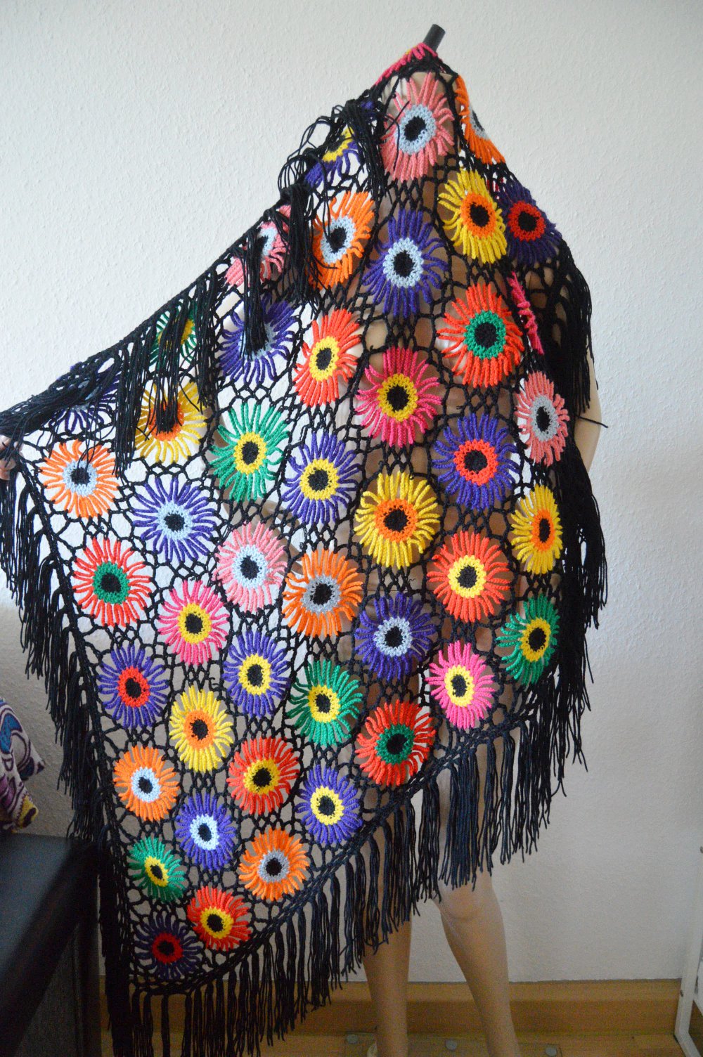 Selbstgestricktes Tuch vintage Erbstück