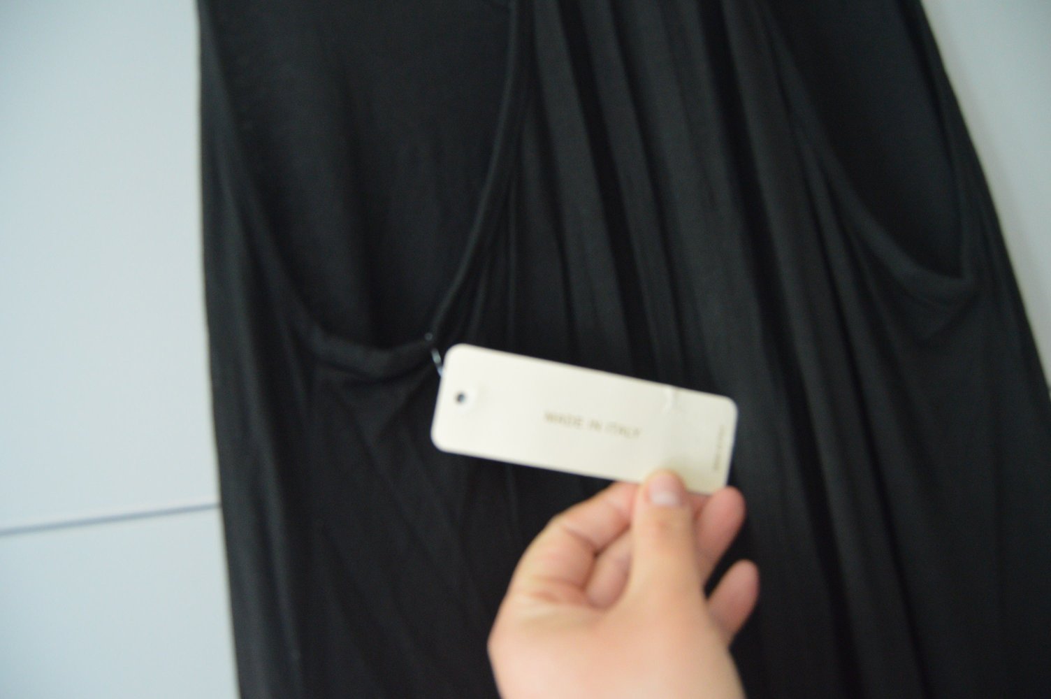 Made in Italy Kleid lässig locker stretch schwarz 42 44 L XL