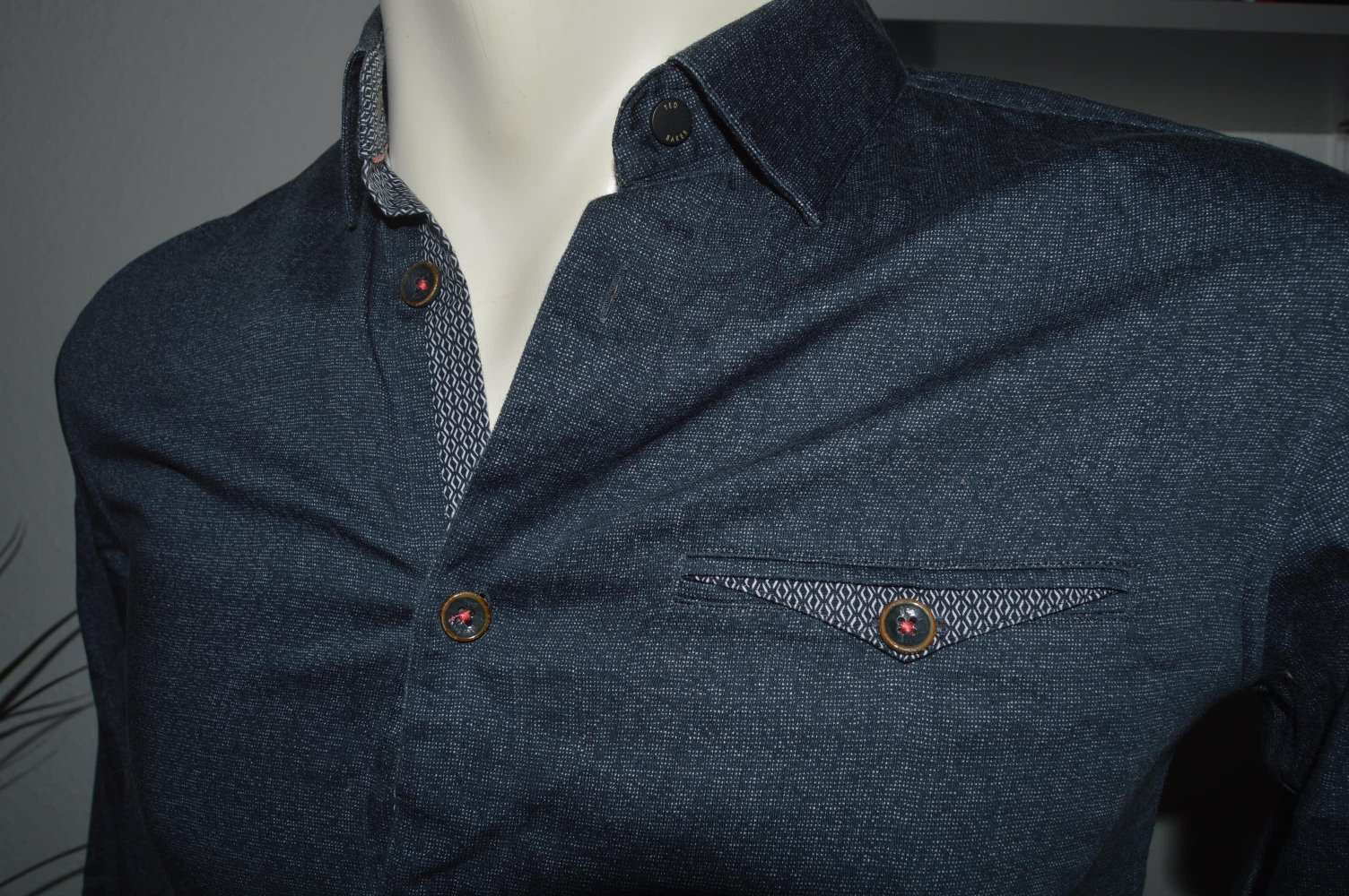 Ted Baker Hemd gr.3 S/M klassisch blau