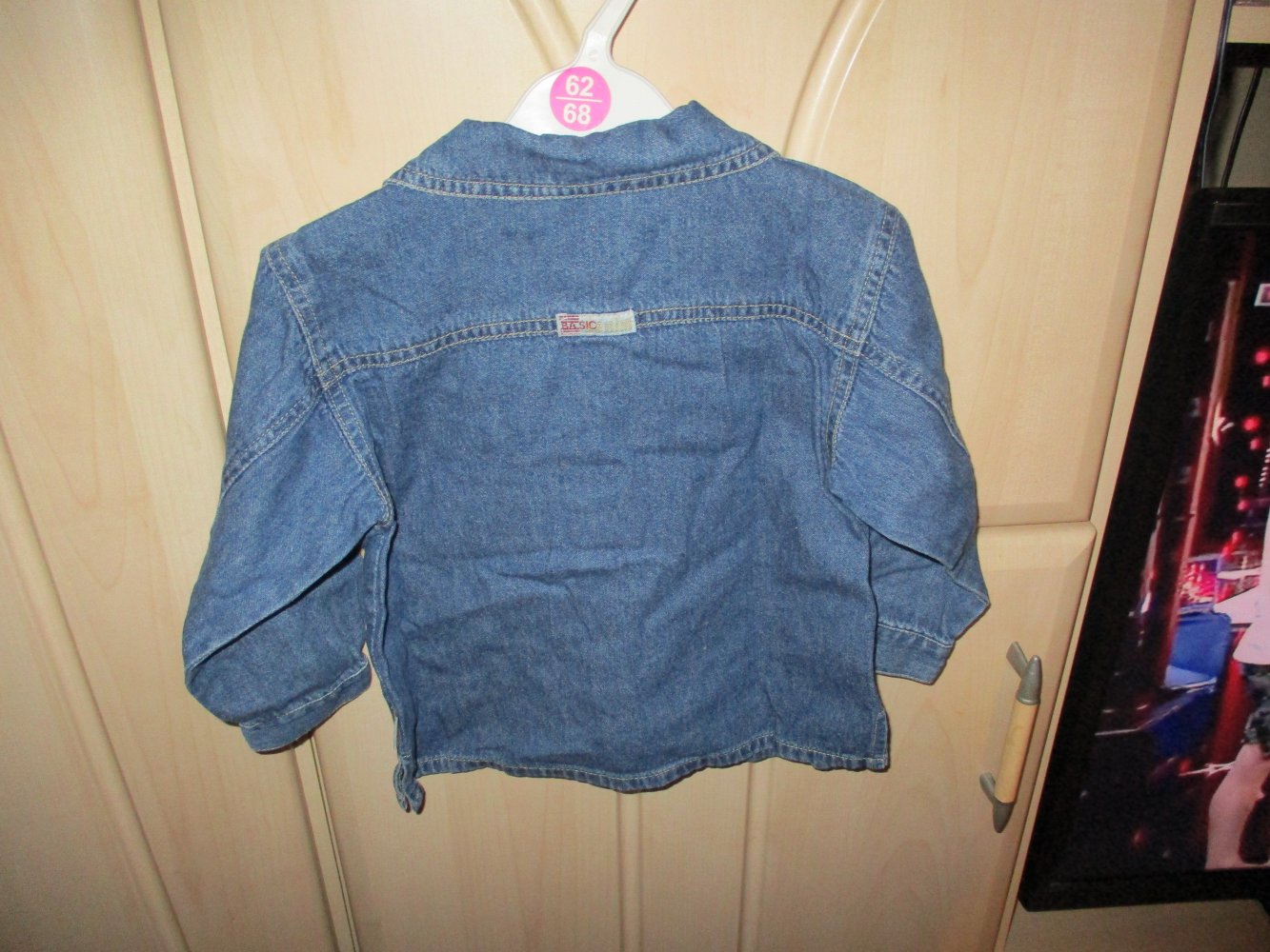 jeanshemd,blau,grösse 80,druckknöpfe,baumwolle