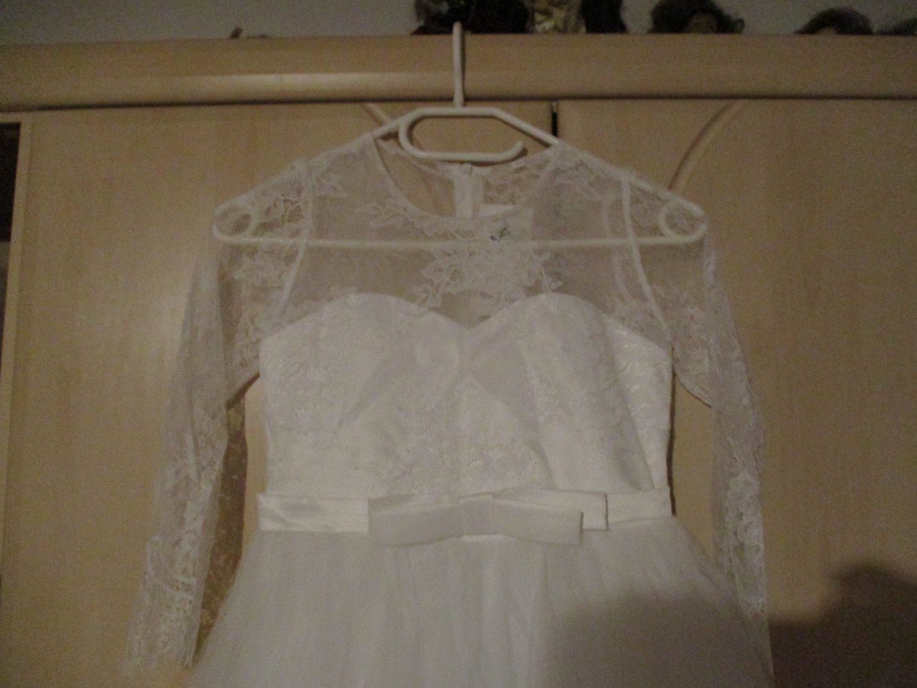 traumhaftes festkleid,hochzeit,komunion.neu,weiss,tüll,spitze