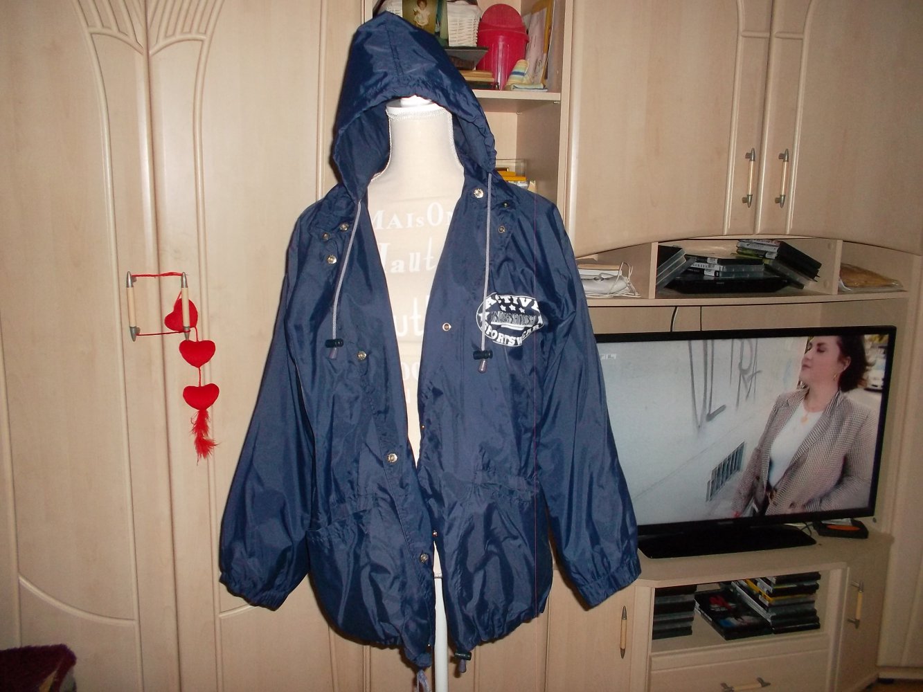 leichte dunkelblaue damen-übergangsjacke, gr 36/38