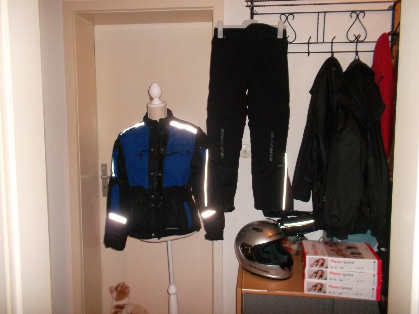 kompl. 2 teilige motorradausrüstung, wie neu, 146-164, hose, jacke