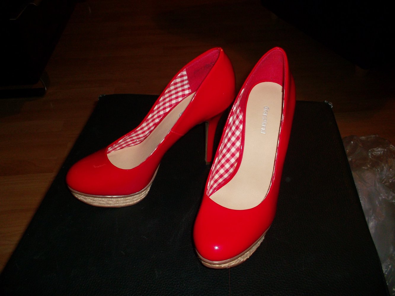 neue rote high heels,grösse 37
