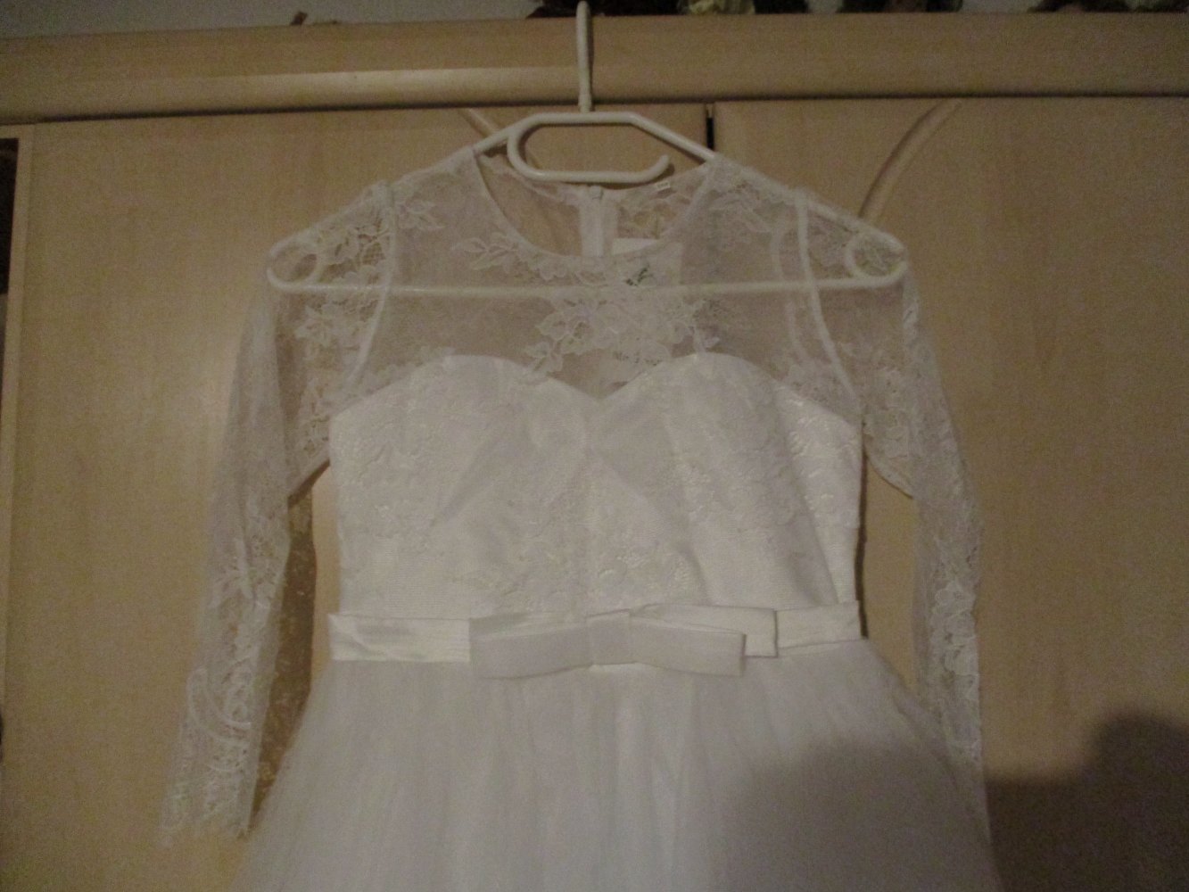 traumhaftes festkleid,hochzeit,komunion.neu,weiss,tüll,spitze