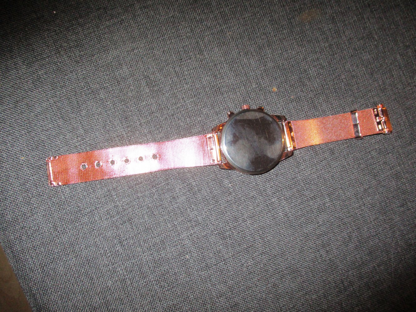 neue armbanduhr, brozefarben, glänzend, verstellbar
