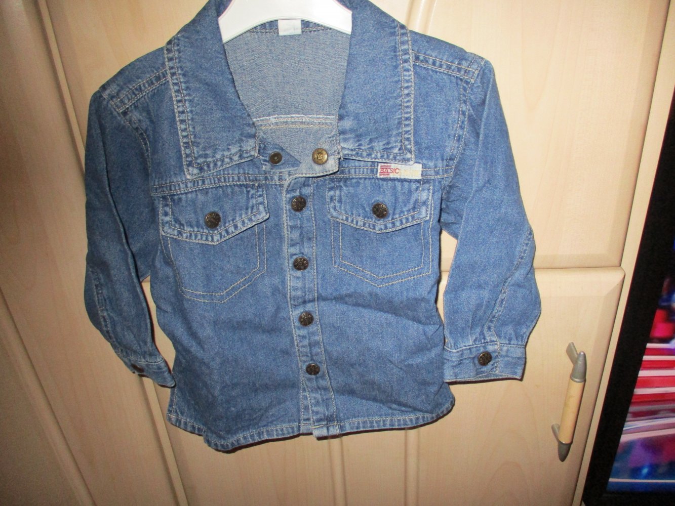 jeanshemd,blau,grösse 80,druckknöpfe,baumwolle