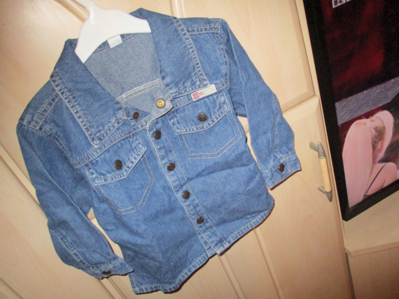 jeanshemd,blau,grösse 80,druckknöpfe,baumwolle