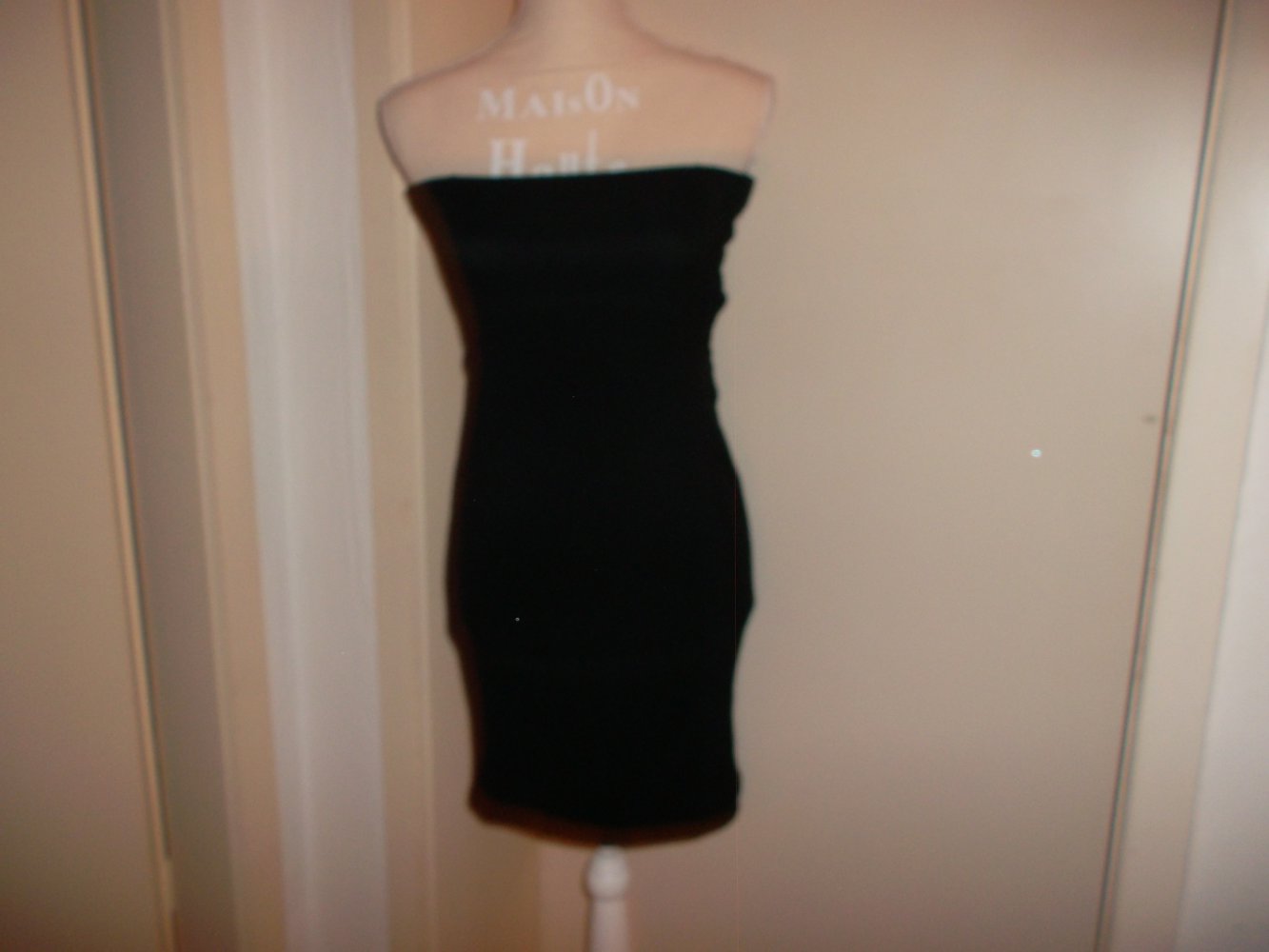 sexy trägerloses kleid,schwarz,grösse m/38