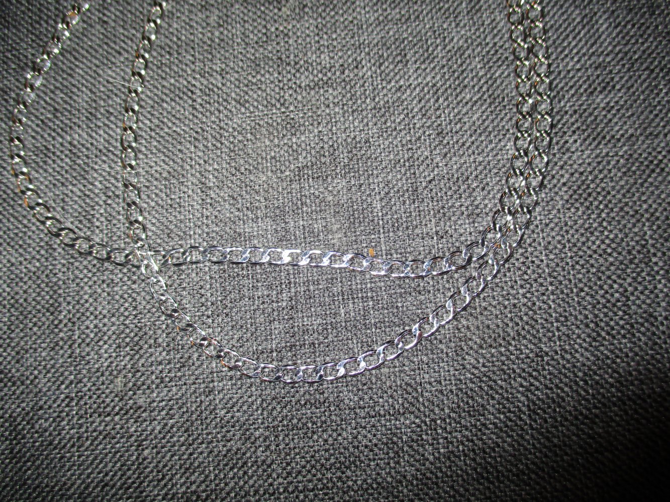 neu, 3 silberfarbige ketten , 65 cm, 70 cm, 75 cm