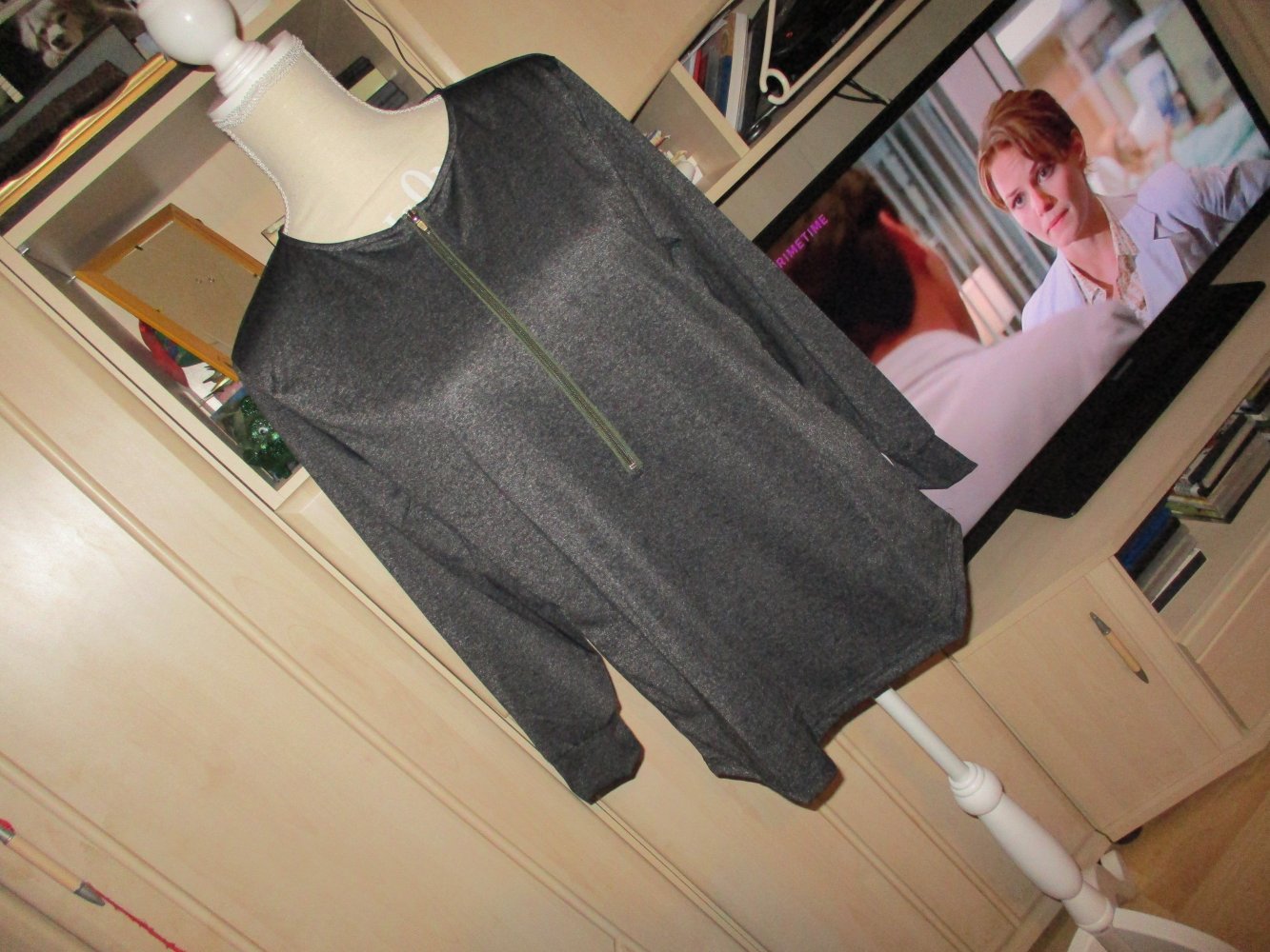 neues düsses ( sommer ) shirt,xl,schwarz,langärmig,baumwolle,reissverschluss