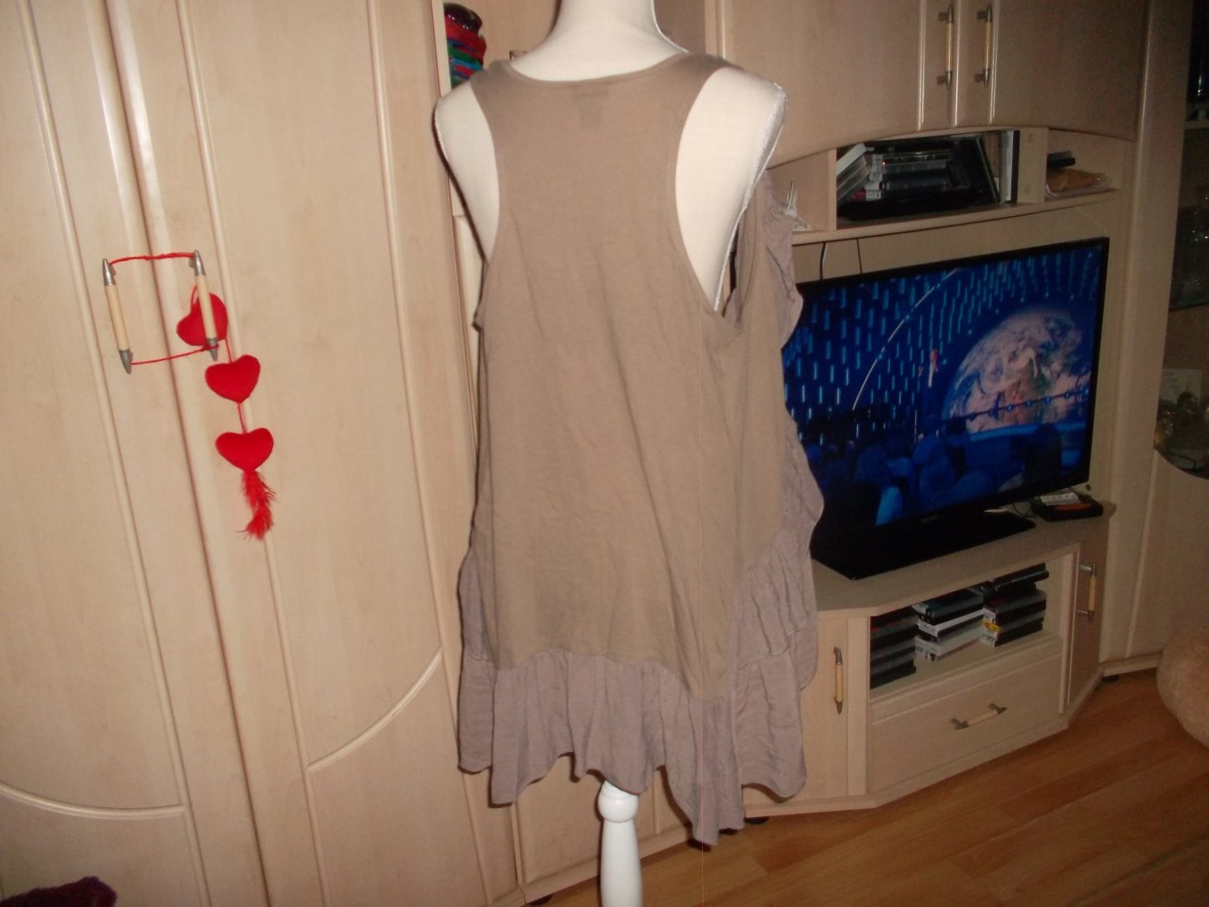 neu,longweste,braun/beige,h&m,gr. s