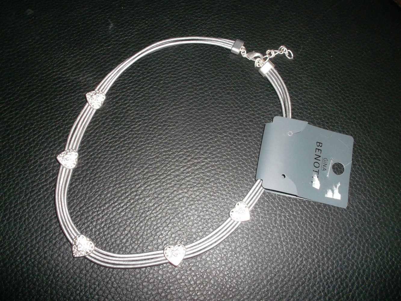 neue halskette.gina benotti.silberfarben,herzchen
