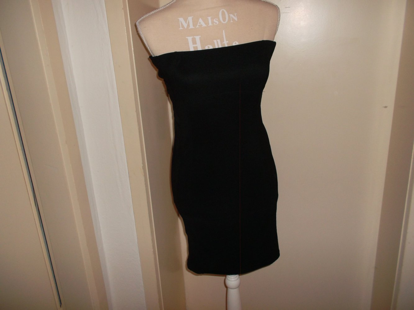 sexy trägerloses kleid,schwarz,grösse m/38