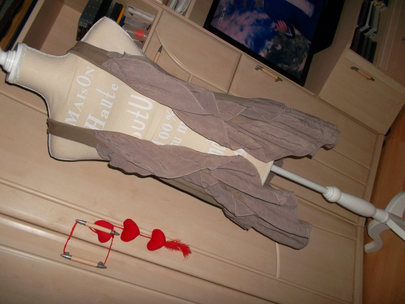 neu,longweste,braun/beige,h&m,gr. s