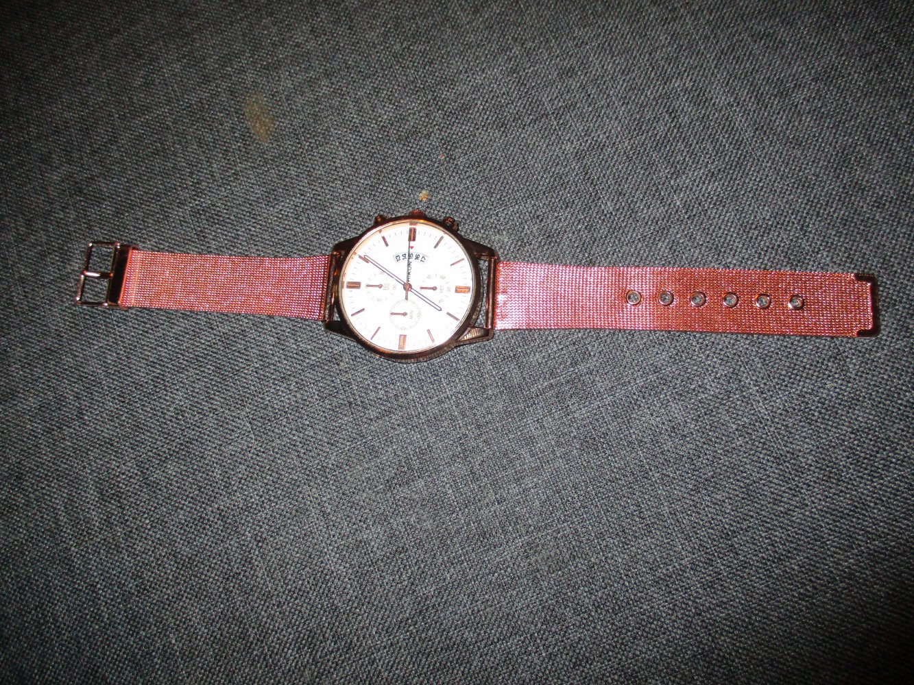 neue armbanduhr, brozefarben, glänzend, verstellbar