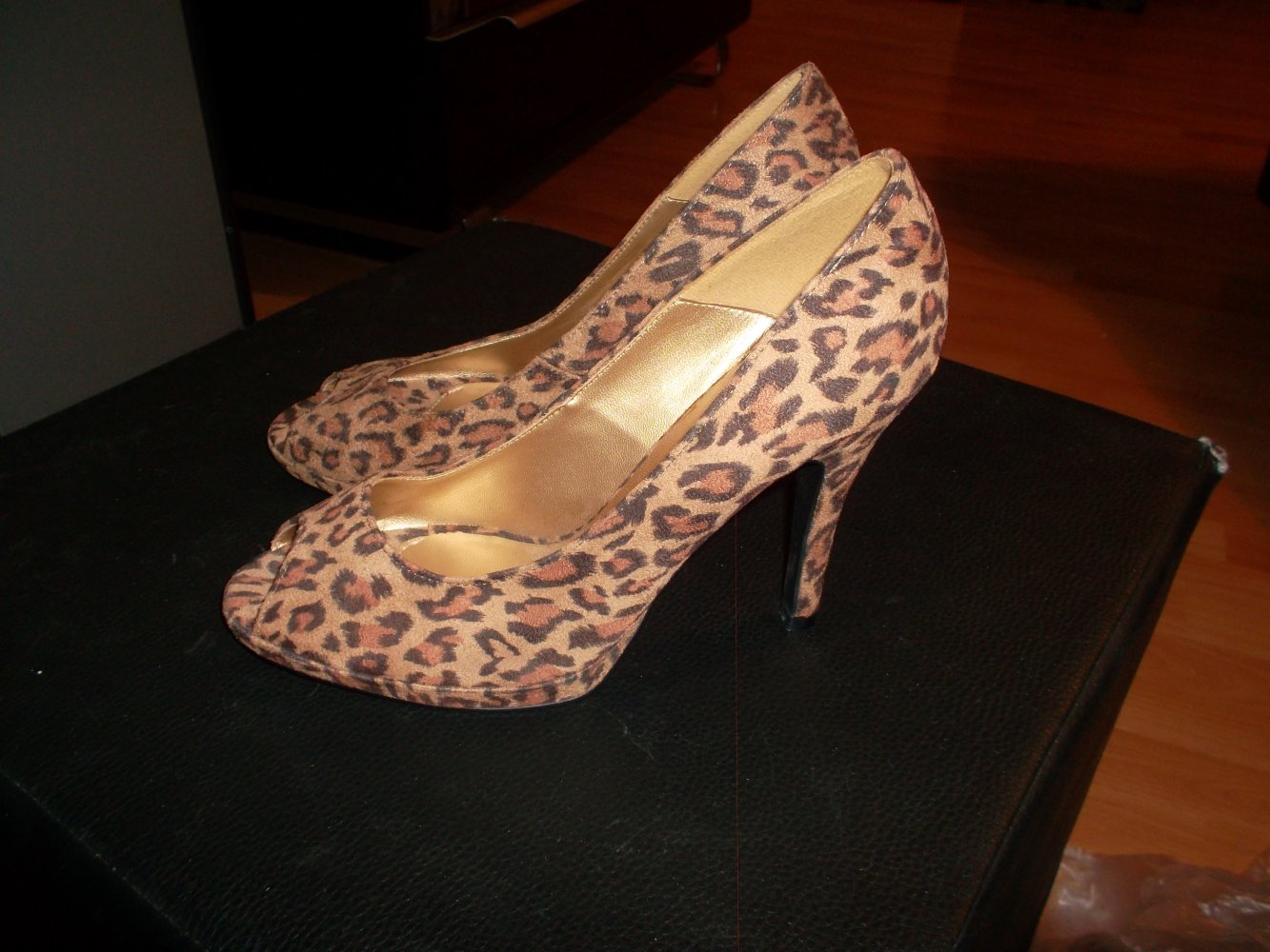 sexy high heels,neu,leomuster,grösse 38