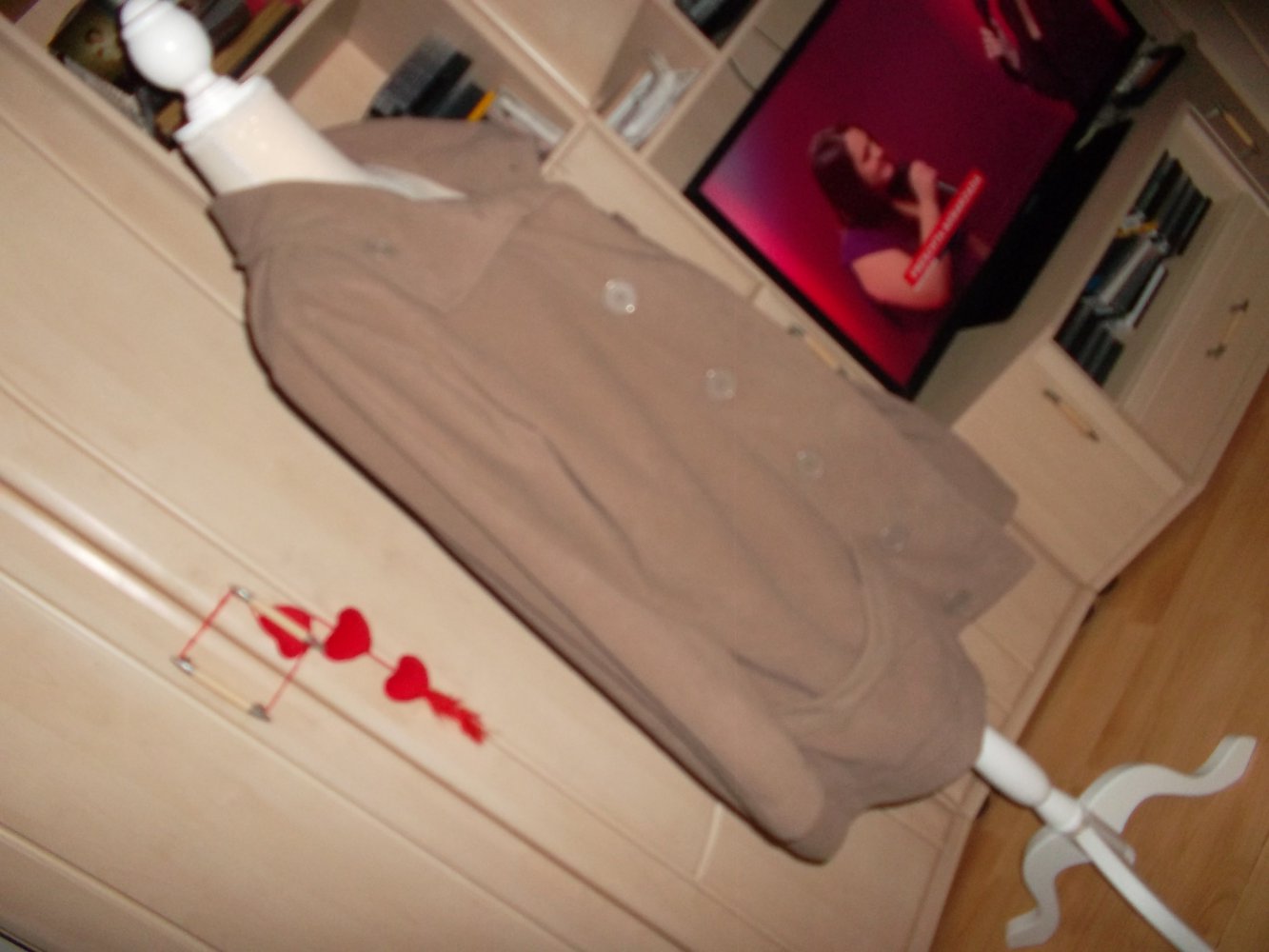 lange fleecejacke,neu,braun,grösse xl