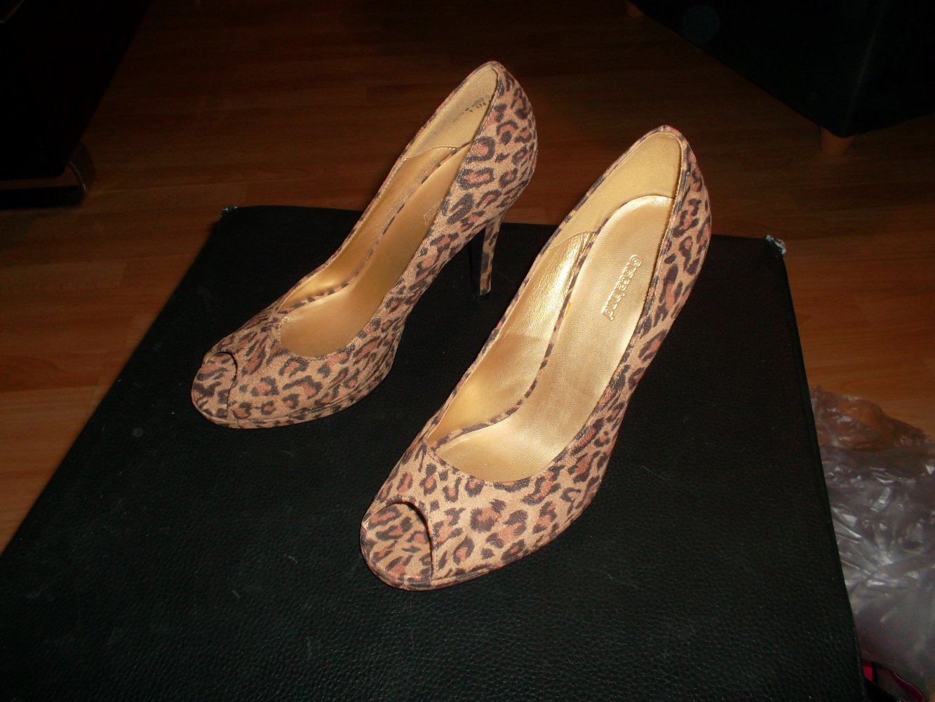 sexy high heels,neu,leomuster,grösse 38