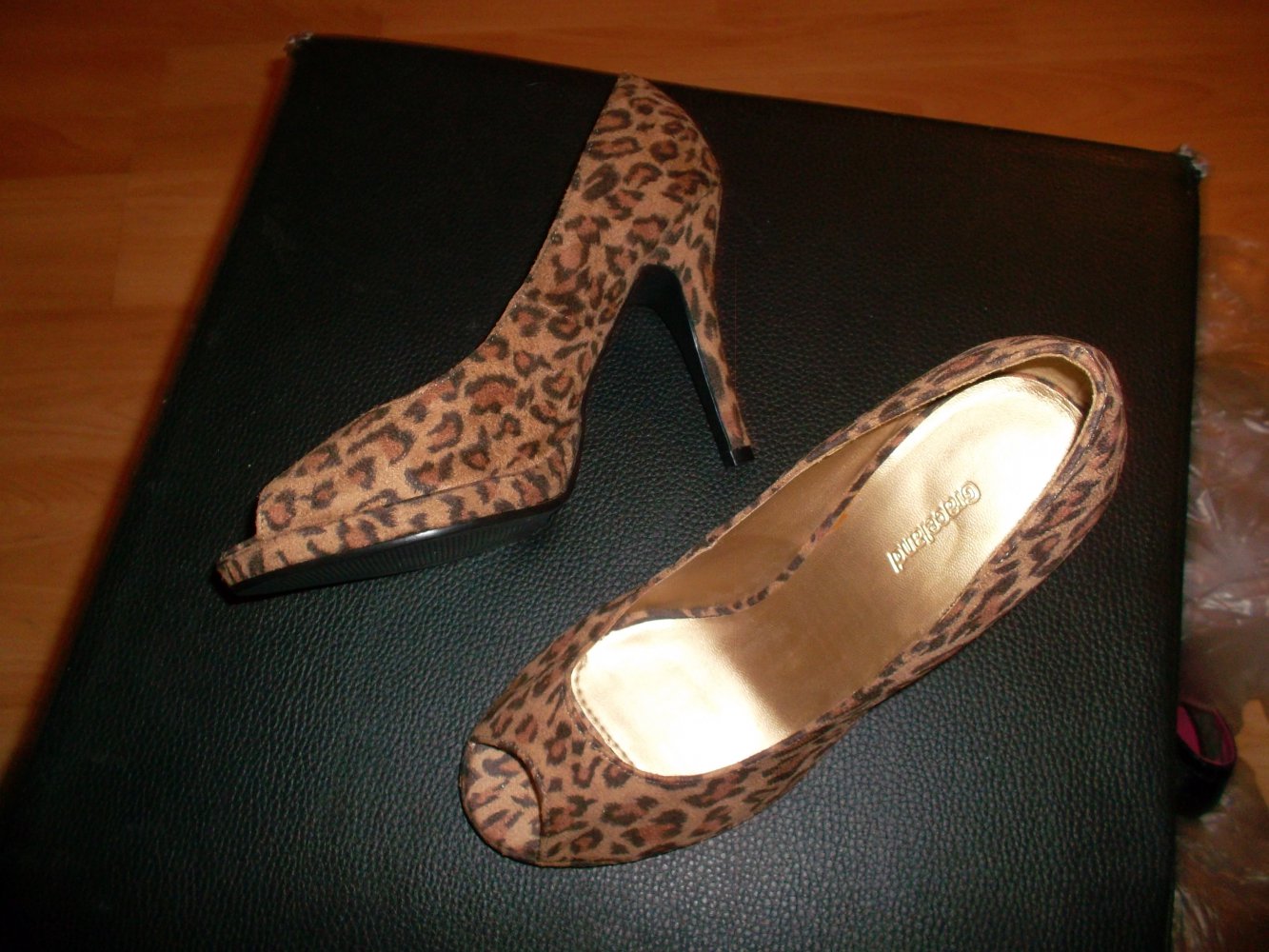 sexy high heels,neu,leomuster,grösse 38