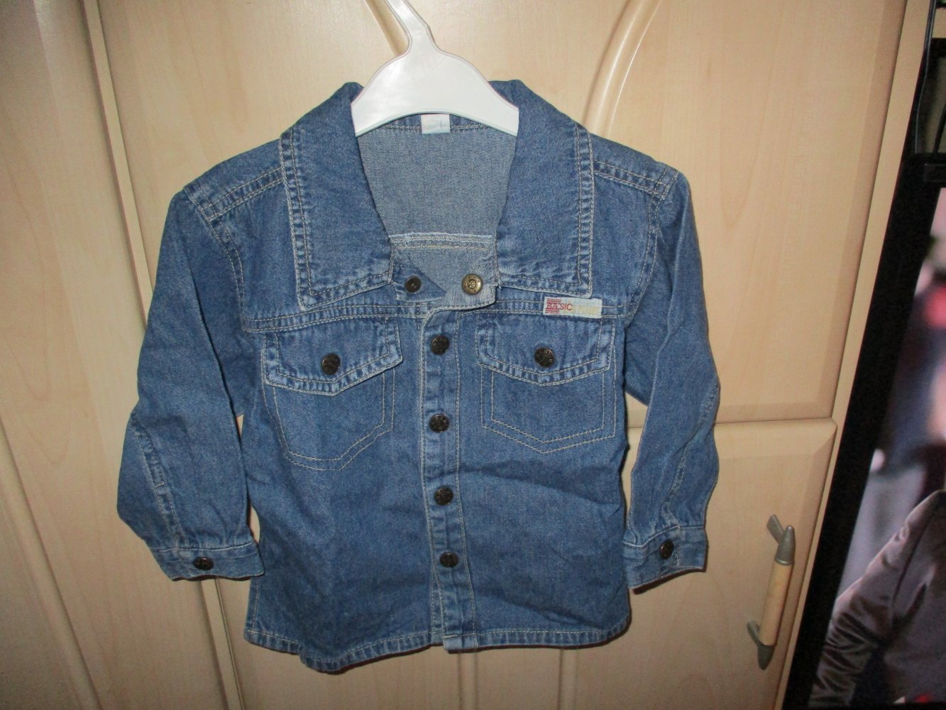 jeanshemd,blau,grösse 80,druckknöpfe,baumwolle