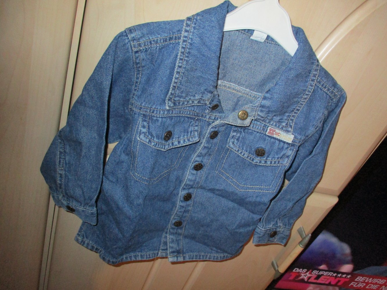 jeanshemd,blau,grösse 80,druckknöpfe,baumwolle