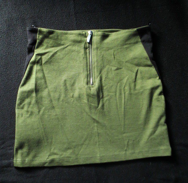 Rock in Khaki und Schwarz/Dunkelbraun