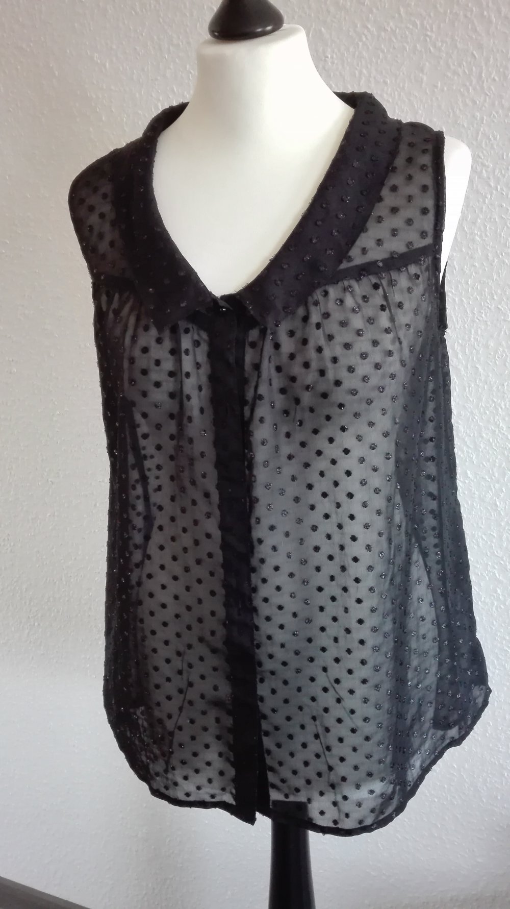 Ärmellose Vokuhila Bluse