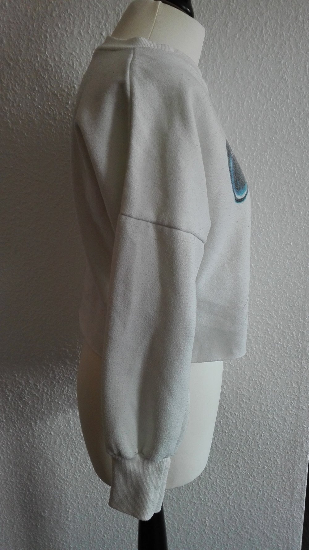 Crop Pullover mit Katzen Design 