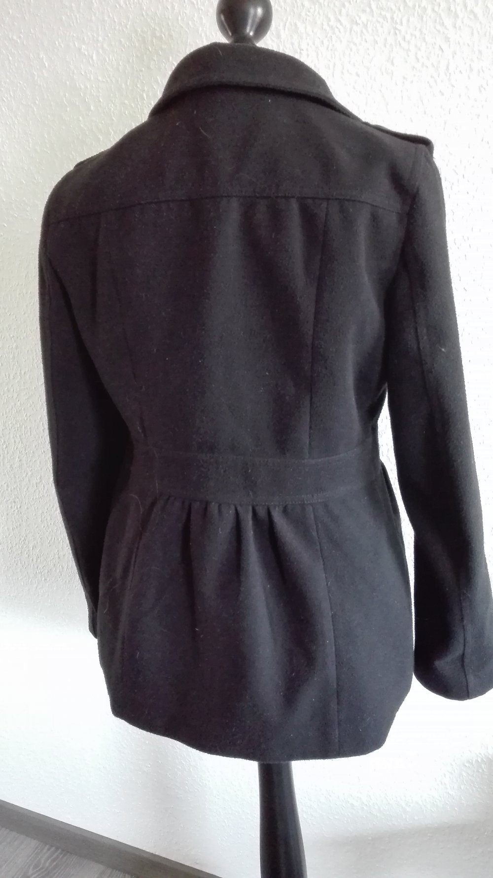 Schwarzer Caban Mantel