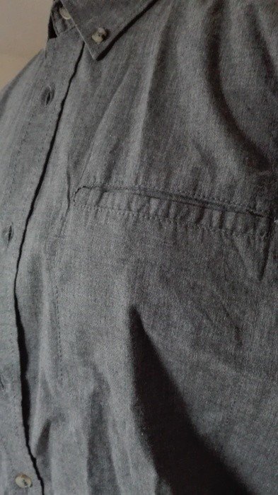 Grau meliertes Hemd