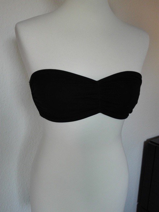 Schwarzes Bandeau Top