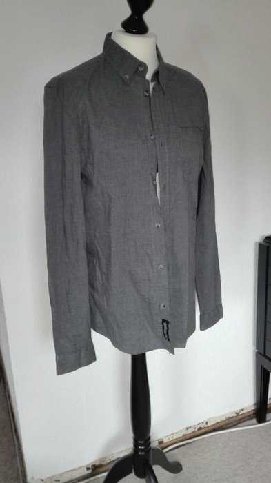 Grau meliertes Hemd