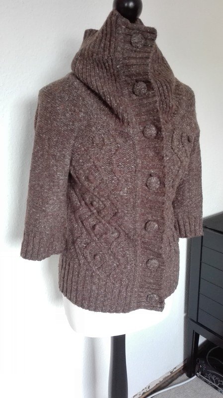 Kuschelige Braune Strickjacke