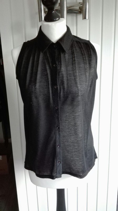 Schwarze Vokuhila Bluse