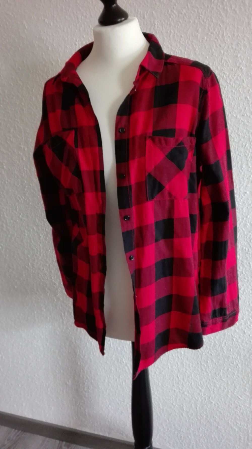 Rot Schwarz kariertes Hemd