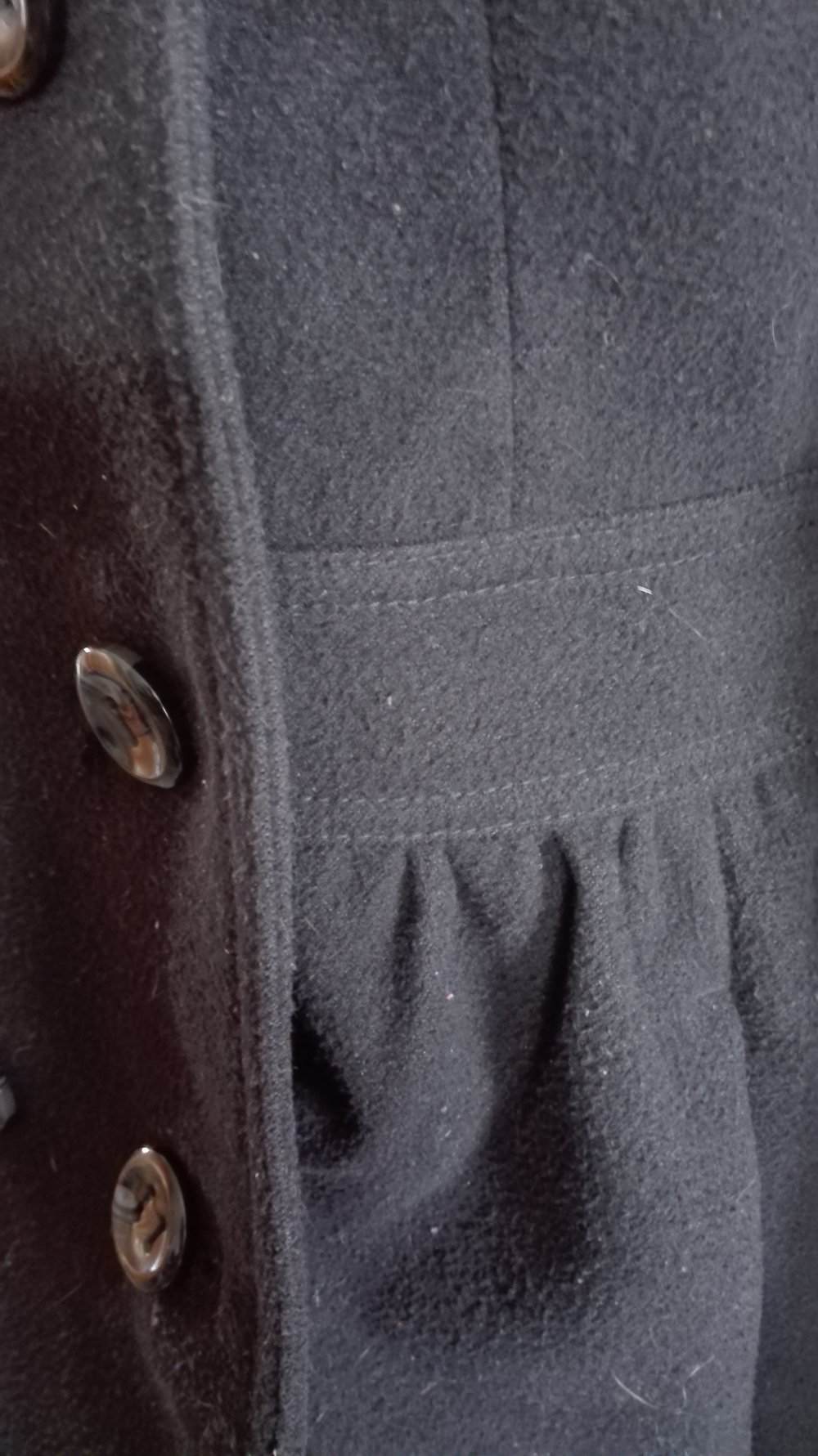 Schwarzer Caban Mantel