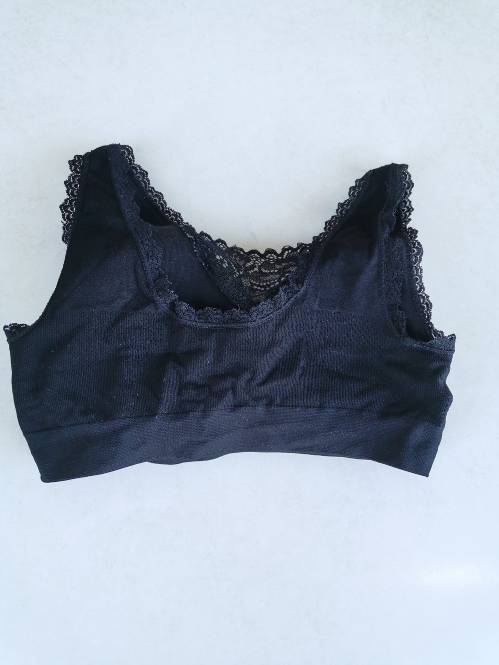 Schwarzes Bustier/Sport-BH in XS