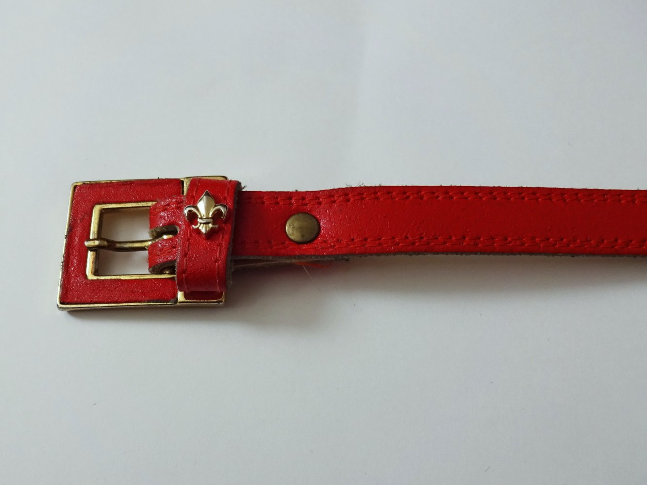 Schmaler Vintage Gürtel Rot 80er Taillengürtel High Waist