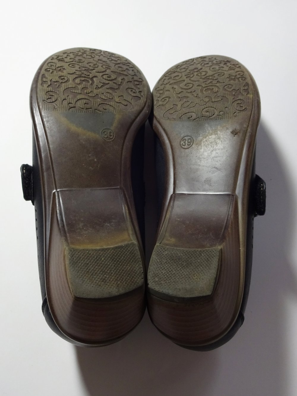 Dunkelblaue Riemchen Ballerinas Klettverschluss Lochmuster Sommer Frühling Gr. 39