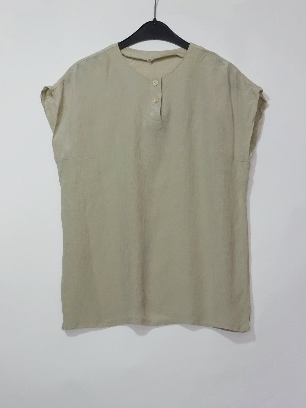 Crinkle Shirt Beige Khaki Gr. 38 Gr. S Gr. 38/40